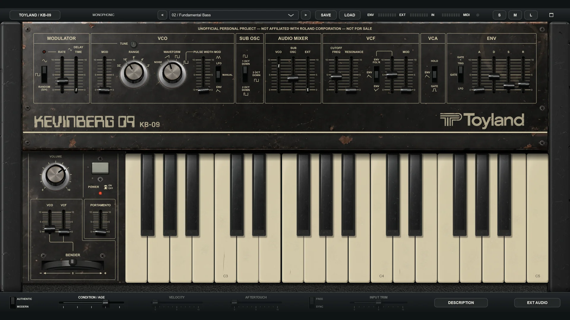KB-09 in Sold As-Is condition.